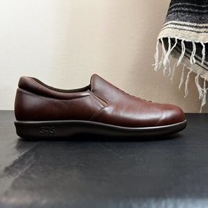 SAS Women's Size 10 M Viva Slip On Casual Comfort Walking Shoes Brown Leather